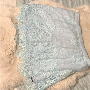 Pastel Blue Lace Skirt